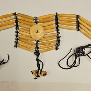 Buffalo Bone  Beaded Tribal Choker Necklace